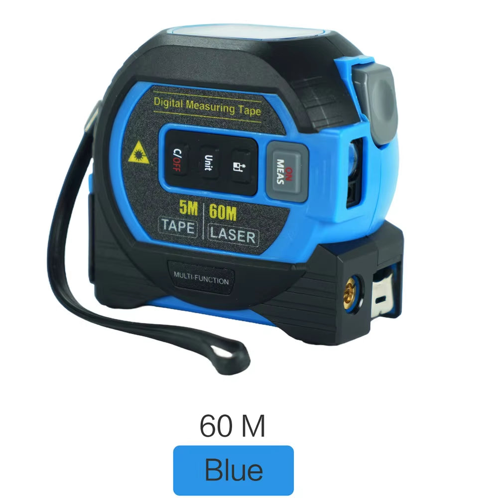 3-in-1 Laser Tape Measure – 40/60M Digital Infrared Distance Measurer with Ruler & Smart Precision Measuring Tool