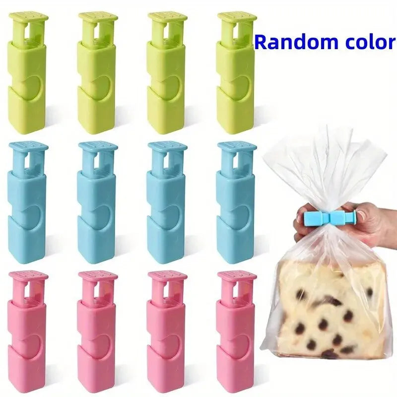 10-Pack Food Bag Sealing Clips – Reusable Plastic Snack Clips for Freshness & Moisture Protection