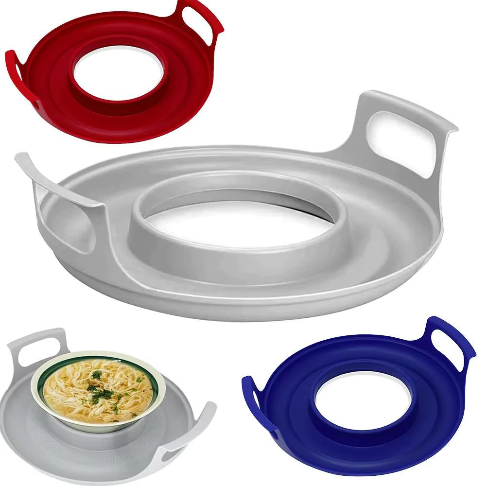 Heat-Resistant Microwave Bowl & Plate Holder – Safe Tray for Carrying Hot Food Safely