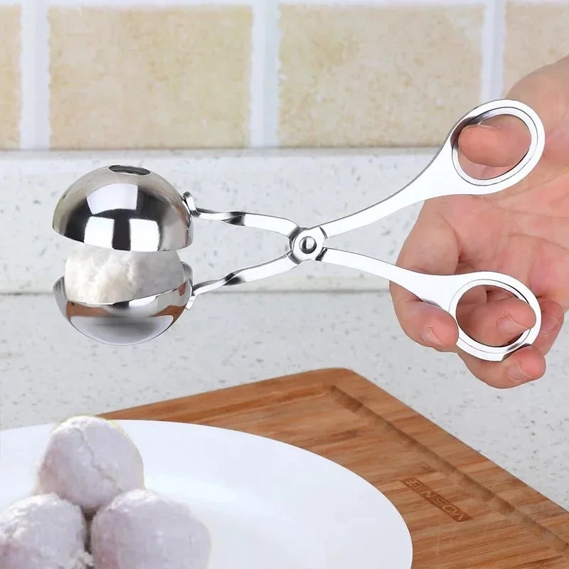 Stainless Steel Meatball Mold – DIY Kitchen Tool for Meatballs, Fish Balls & More