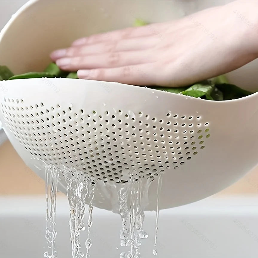 Multi-Purpose Rice & Produce Drain Basket – Kitchen Strainer for Rice, Fruits & Vegetables