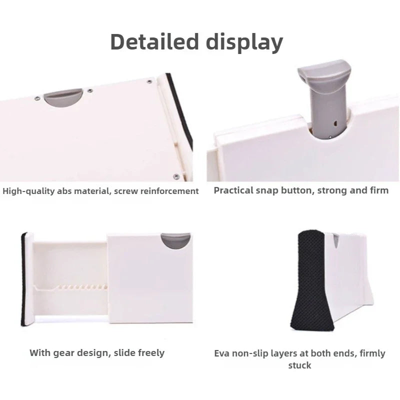 Adjustable Drawer Dividers – Retractable Plastic Organizers for Kitchen, Closet, and Home Storage