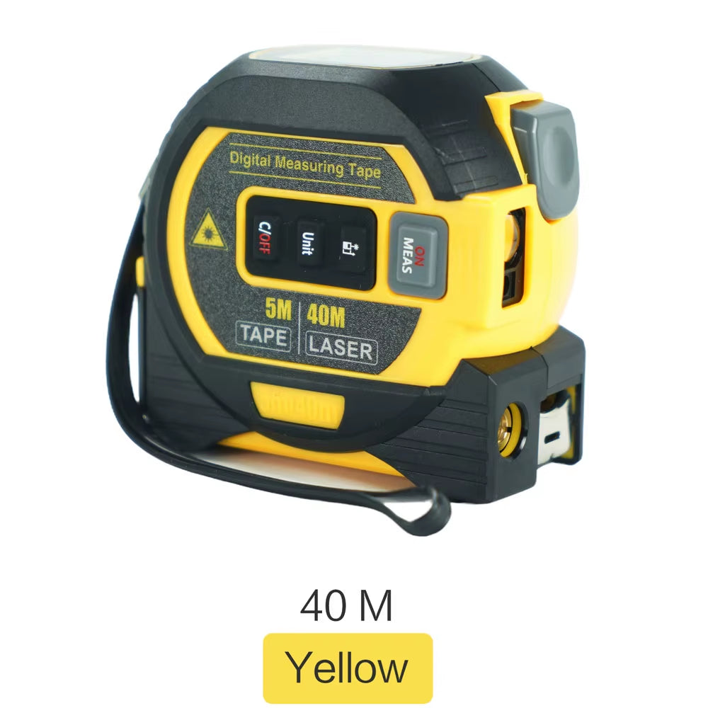 3-in-1 Laser Tape Measure – 40/60M Digital Infrared Distance Measurer with Ruler & Smart Precision Measuring Tool