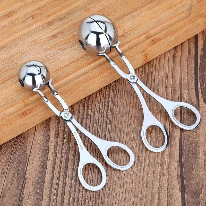 Stainless Steel Meatball Mold – DIY Kitchen Tool for Meatballs, Fish Balls & More