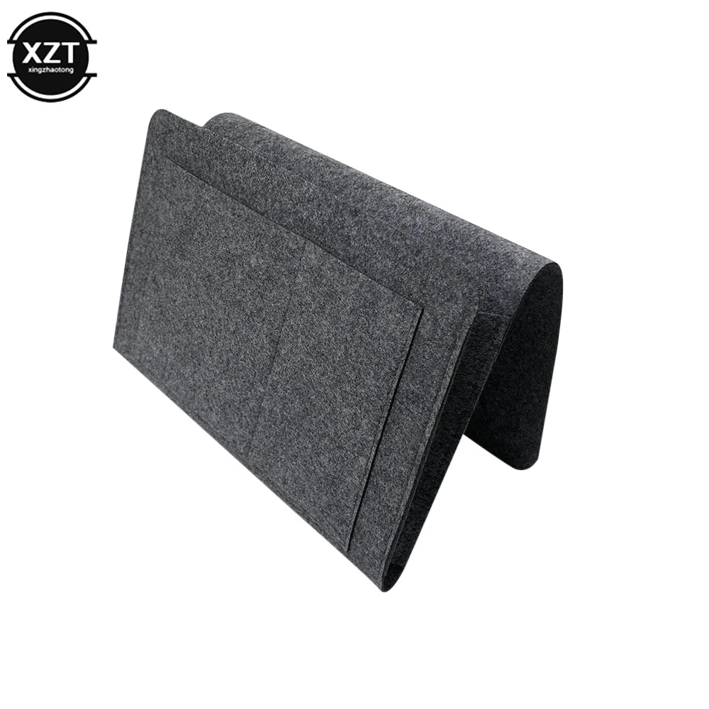 Felt Bedside Caddy with Pockets – Hanging Storage Organizer for Phone, Books, Magazines, Tissue Box & More – Ideal for Bed or Sofa Side
