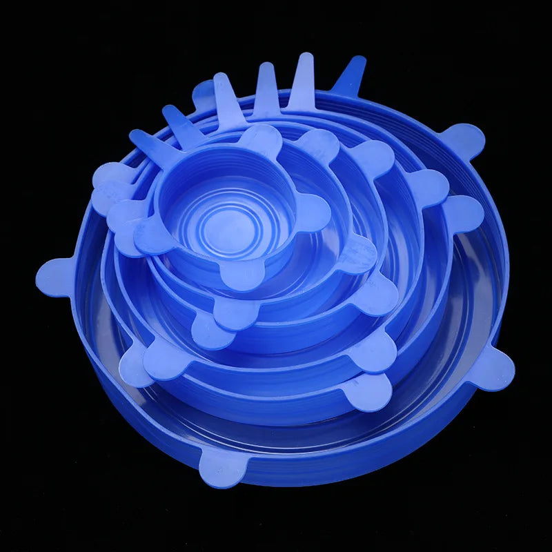 Reusable Silicone Stretch Lids – Airtight Food Covers for Bowls, Containers & Cookware