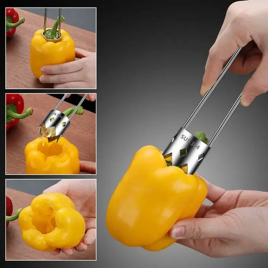 Durable 304 Stainless Steel Core Remover – Sharp Serrated Tool for Removing Fruit and Vegetable Cores