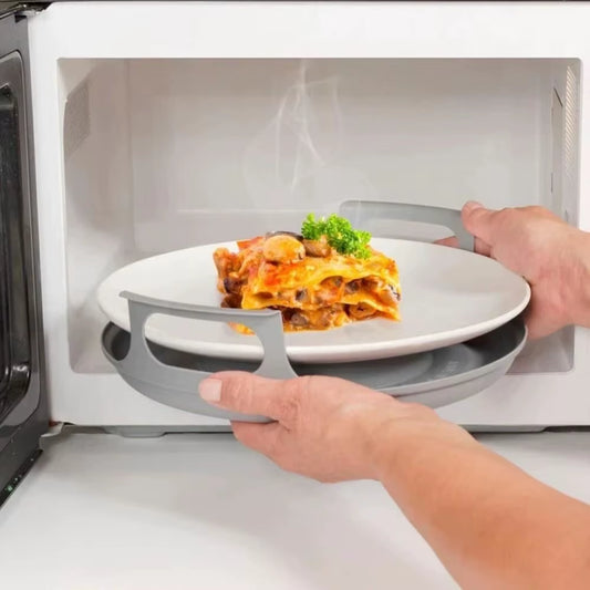 Heat-Resistant Microwave Bowl & Plate Holder – Safe Tray for Carrying Hot Food Safely