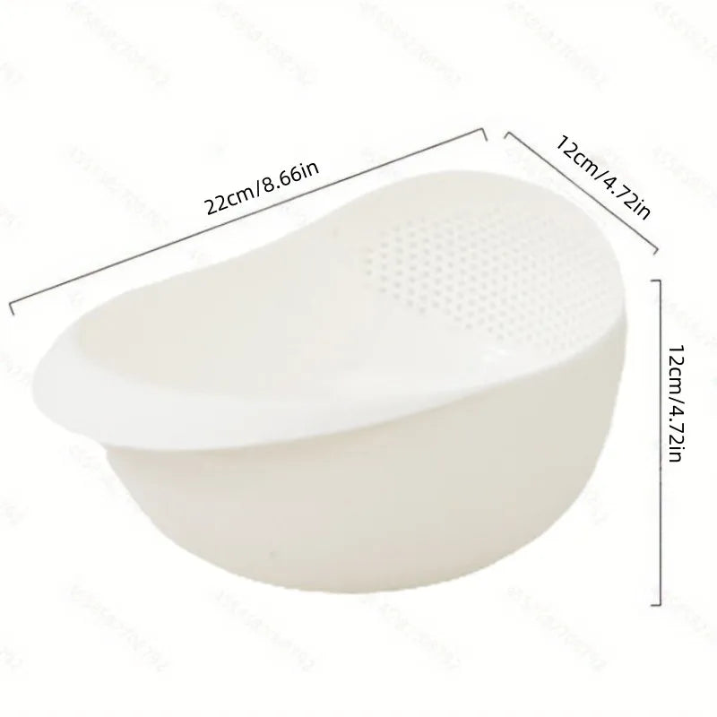 Multi-Purpose Rice & Produce Drain Basket – Kitchen Strainer for Rice, Fruits & Vegetables