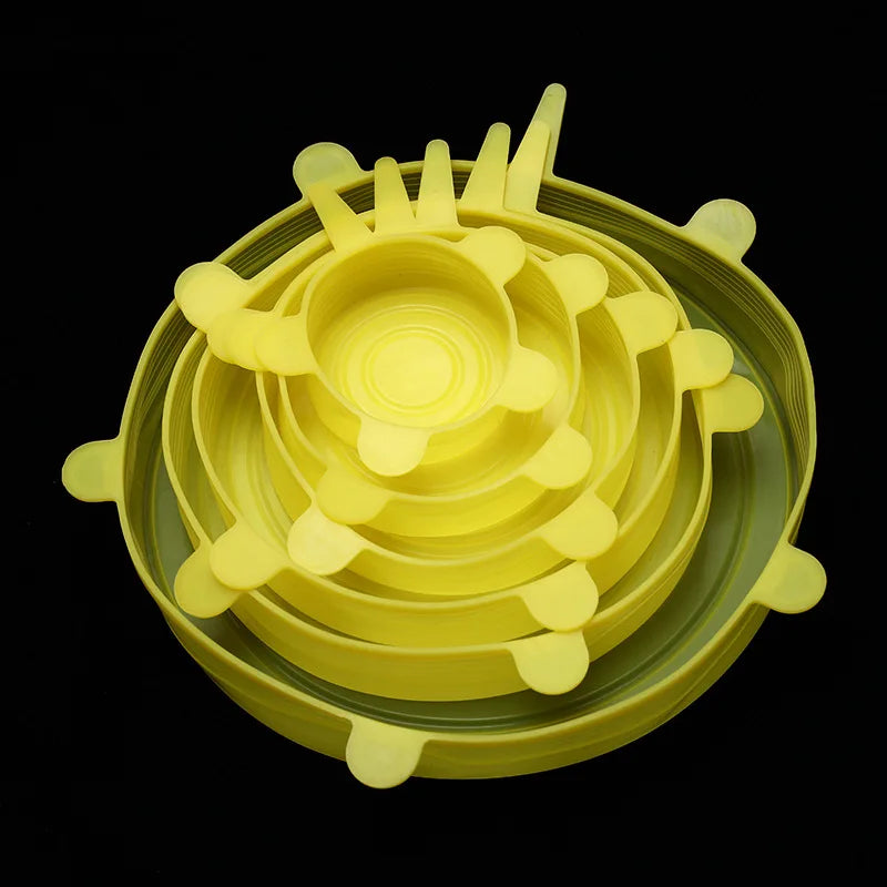 Reusable Silicone Stretch Lids – Airtight Food Covers for Bowls, Containers & Cookware