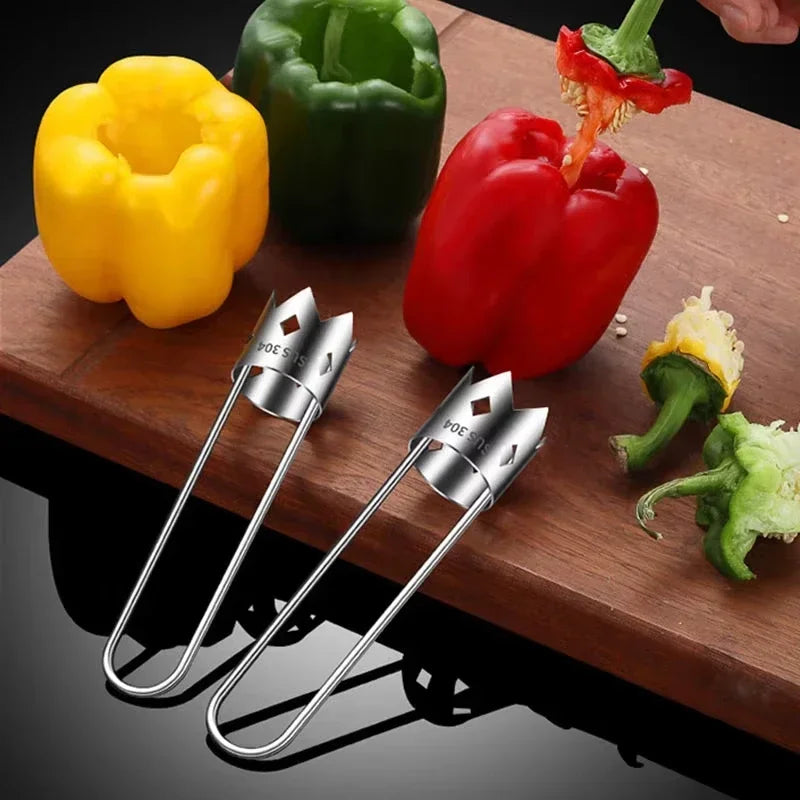 Durable 304 Stainless Steel Core Remover – Sharp Serrated Tool for Removing Fruit and Vegetable Cores