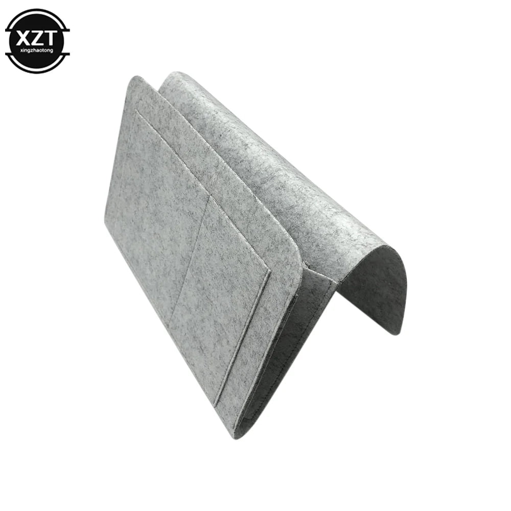 Felt Bedside Caddy with Pockets – Hanging Storage Organizer for Phone, Books, Magazines, Tissue Box & More – Ideal for Bed or Sofa Side