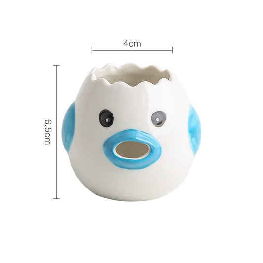 Cute Chicken Egg Separator – Ceramic Yolk & White Divider for Baking & Cooking