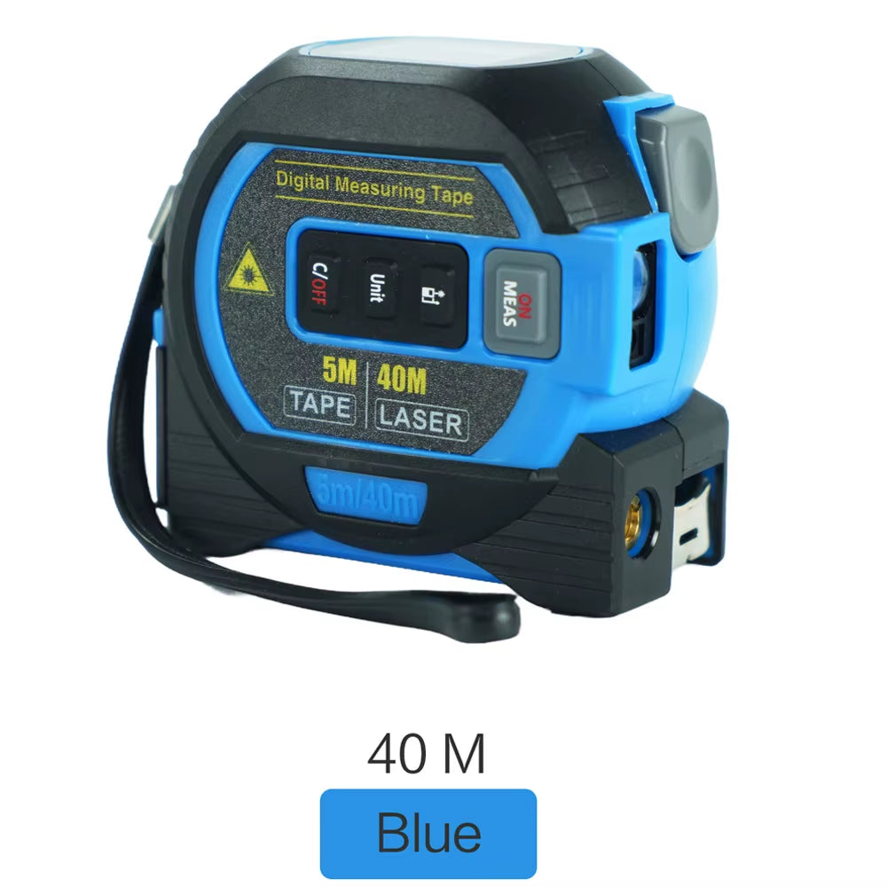 3-in-1 Laser Tape Measure – 40/60M Digital Infrared Distance Measurer with Ruler & Smart Precision Measuring Tool