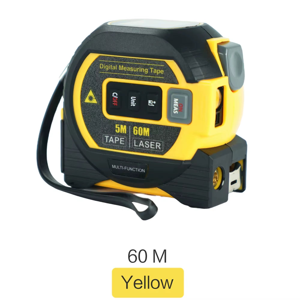 3-in-1 Laser Tape Measure – 40/60M Digital Infrared Distance Measurer with Ruler & Smart Precision Measuring Tool