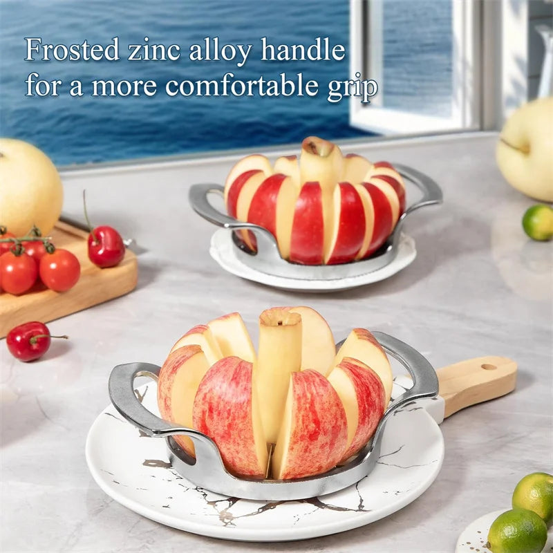 Stainless Steel Apple Slicer & Corer – 8-Blade Fruit Cutter with Frosted Handle, Sharp Divider for Apples, Pears & Vegetables