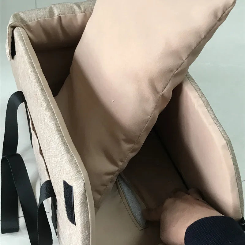Portable Dog Car Seat Bed & Carrier for Small Dogs and Cats – Central Console Pet Booster Seat for Safe Travel, Dog Accessories for Cars