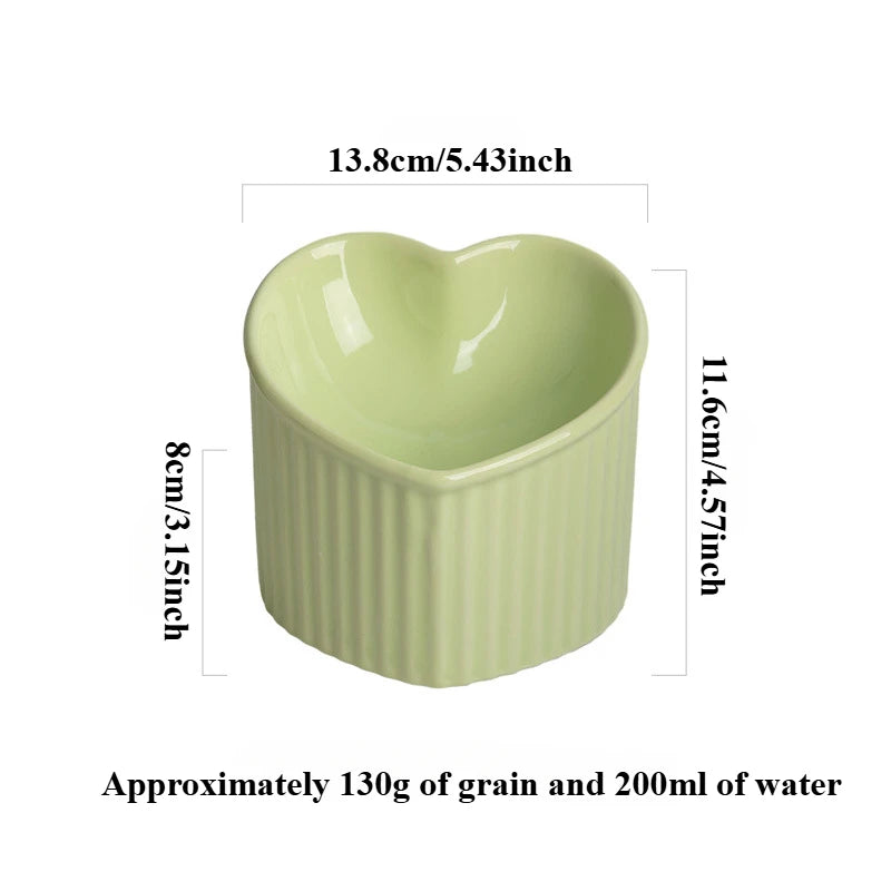 Elevated Tilted Ceramic Cat Bowl – Stress-Free Feeding with Backflow Prevention
