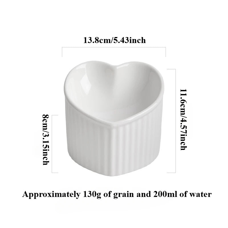 Elevated Tilted Ceramic Cat Bowl – Stress-Free Feeding with Backflow Prevention