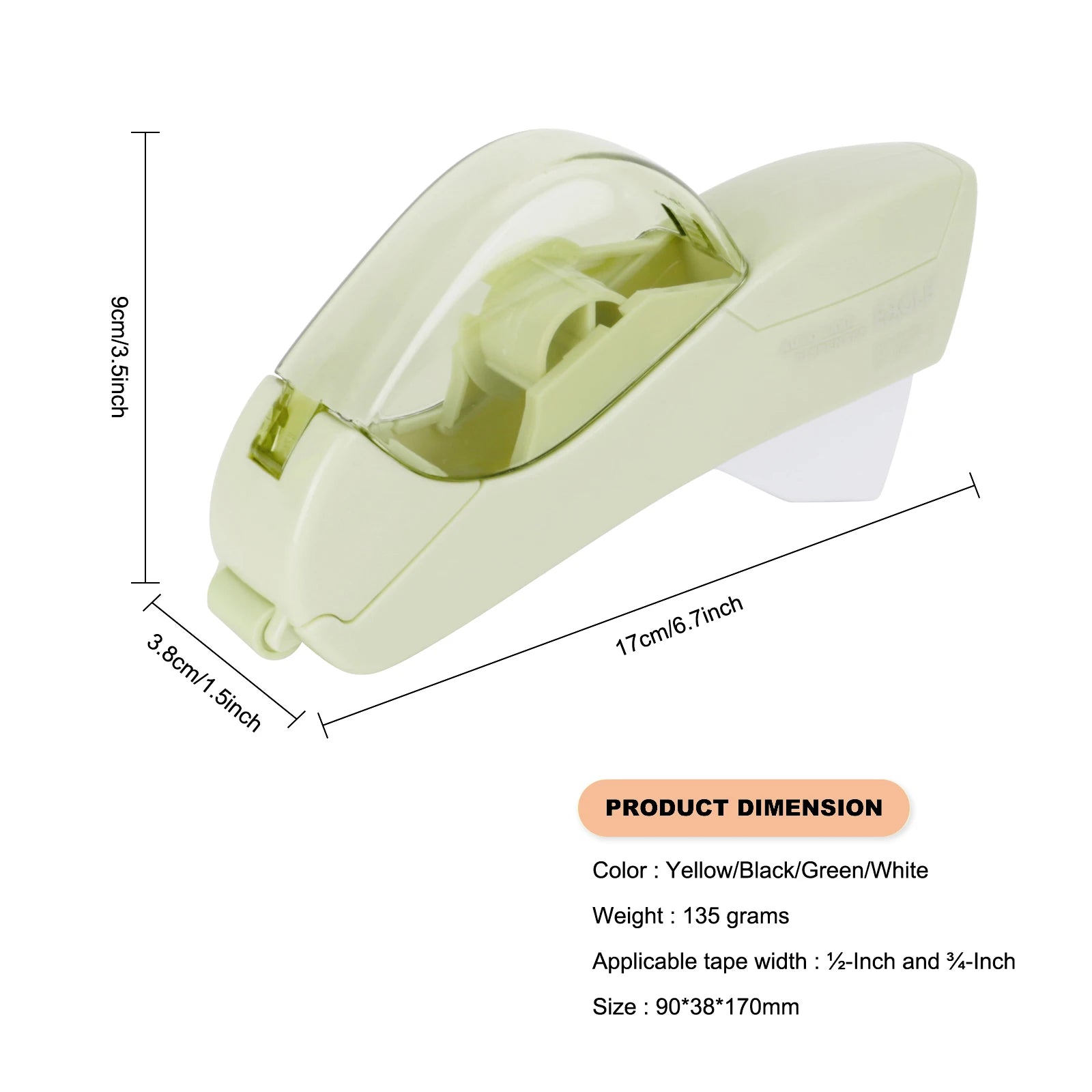 Manual Automatic Tape Dispenser with 2 Rolls – No Battery Needed | Easy Cutting for Crafting, Gift Wrapping & DIY Projects