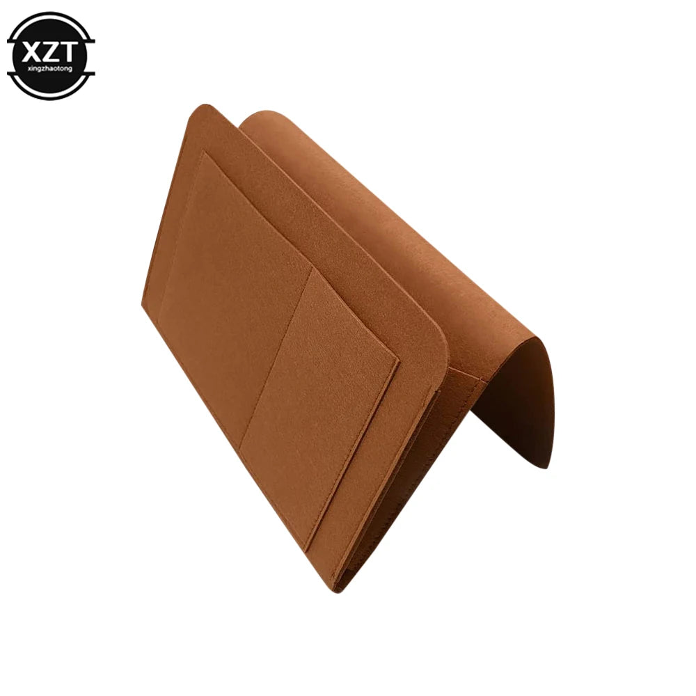 Felt Bedside Caddy with Pockets – Hanging Storage Organizer for Phone, Books, Magazines, Tissue Box & More – Ideal for Bed or Sofa Side