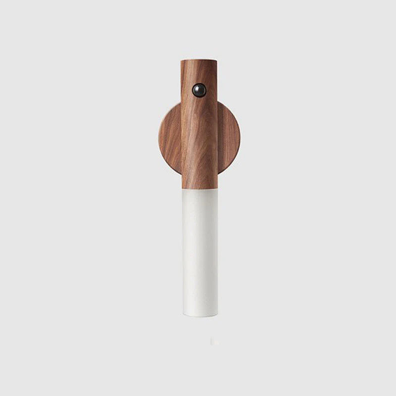 Rechargeable Smart Motion Sensor Light – Wireless LED Cabinet & Wall Lamp with Magnetic Wood Design