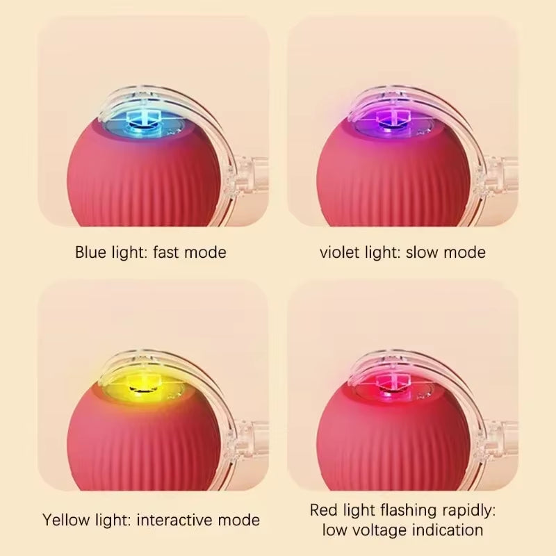 Rechargeable Interactive Rolling Ball Toy for Dogs & Cats – Automatic Motion with Faux Tail for Playtime Stimulation